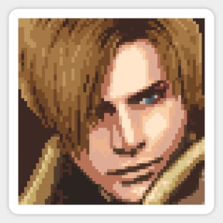 Leon Kennedy Pixel Art Sticker